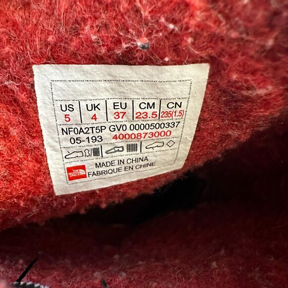 The North Face NF0A2T5P Alpenglow Therma Felt Plus Boot Snow Youth Size 5 - Picture 2 of 7